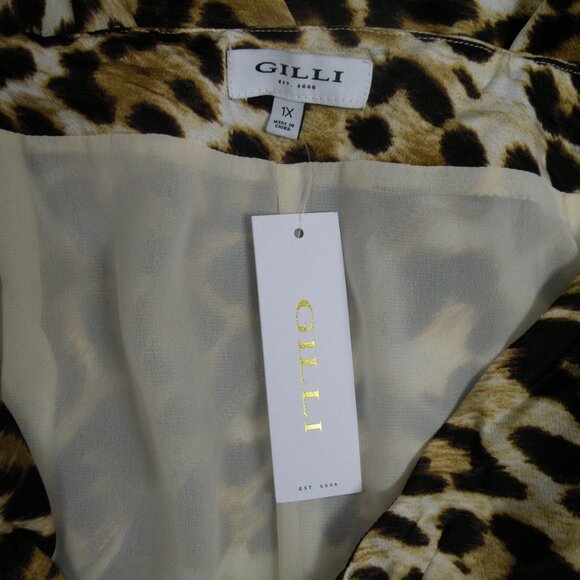 GILLI Size 1X Animal Leopard Print Long Skirt NEW NWT - Picture 6 of 6
